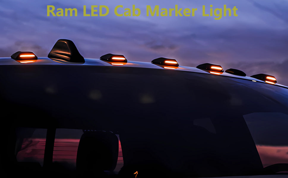 2003-2018 Dodge Ram HD Smoked White Amber Slim-Line LED Roof Cab Lights