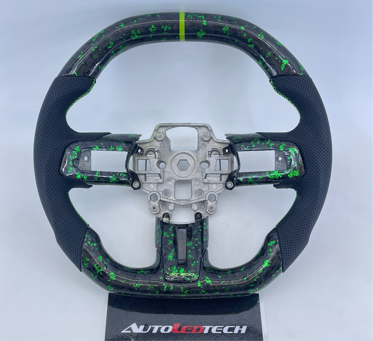 2015-2023 Ford Mustang Carbon Fiber Steering Wheel - AutoLEDTech.com
