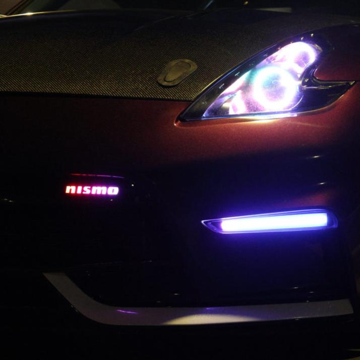 NISMO RGBW Flow Series LED Badge Emblem - Lit Logos