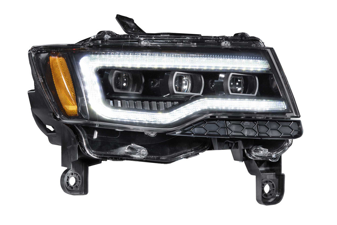 2014-2022 Jeep Grand Cherokee WK2 LED DRL Projector Replacement Headlights - Fits all models LED headlight kit AutoLEDTech Oracle Lighting Trendz Flow Series RGBHaloKits OneUpLighting Morimoto