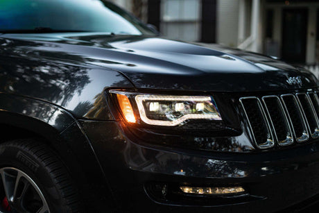 2014-2022 Jeep Grand Cherokee WK2 LED DRL Projector Replacement Headlights - Fits all models LED headlight kit AutoLEDTech Oracle Lighting Trendz Flow Series RGBHaloKits OneUpLighting Morimoto