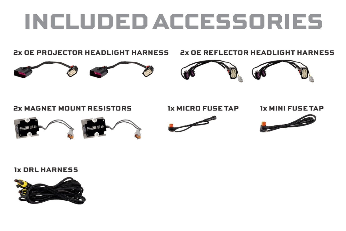 2009-2018 Dodge Ram XB EVO Hybrid LED DRL Projector Headlights