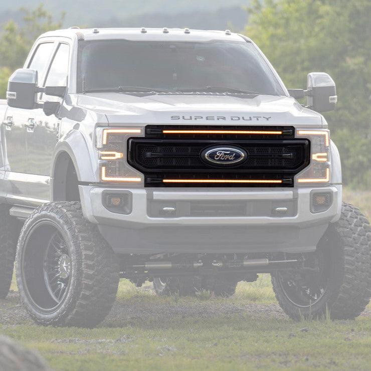 2020-2022 Ford Super Duty F250 White or Amber LED DRL XBG Grill Light Assembly