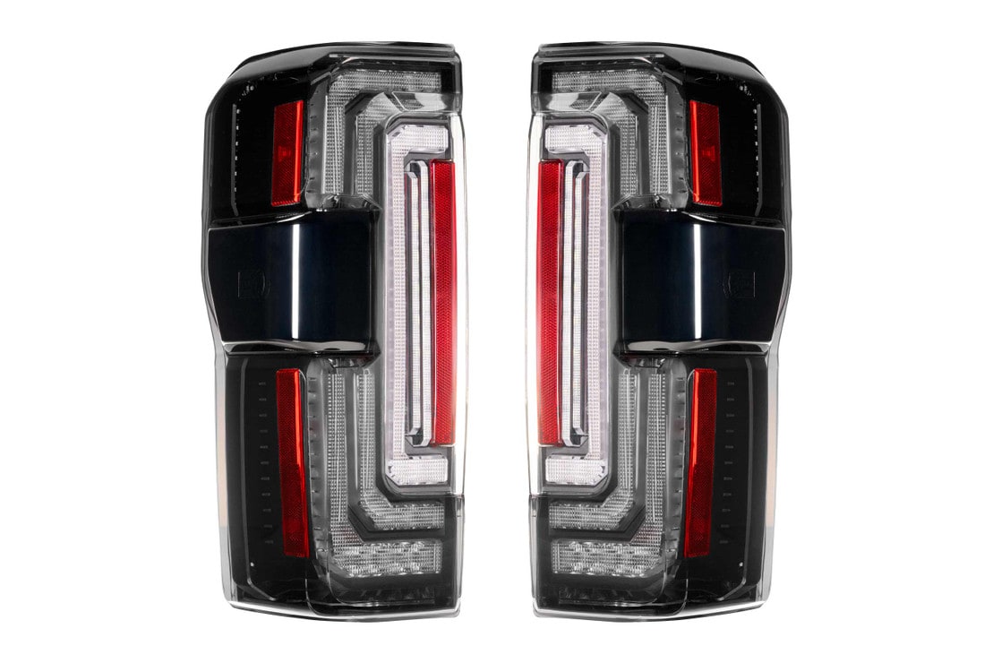2023-2026+ Ford Super Duty F250 Red Smoked LED Tail Lights