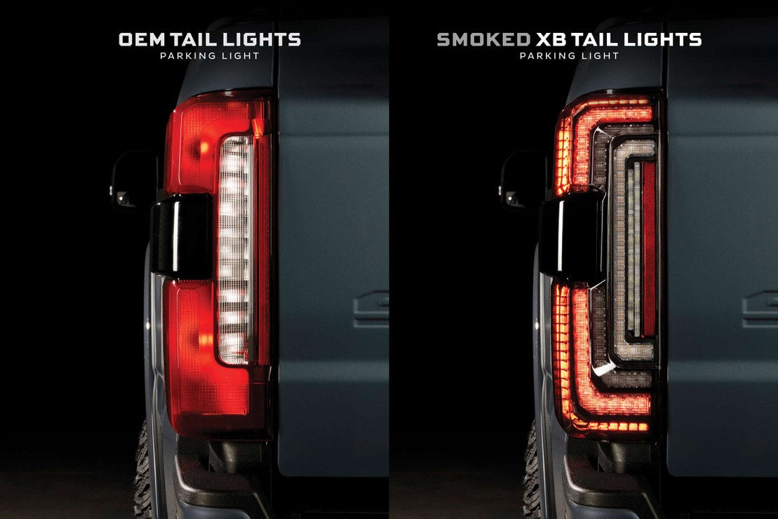 2023-2026+ Ford Super Duty F250 Red Smoked LED Tail Lights