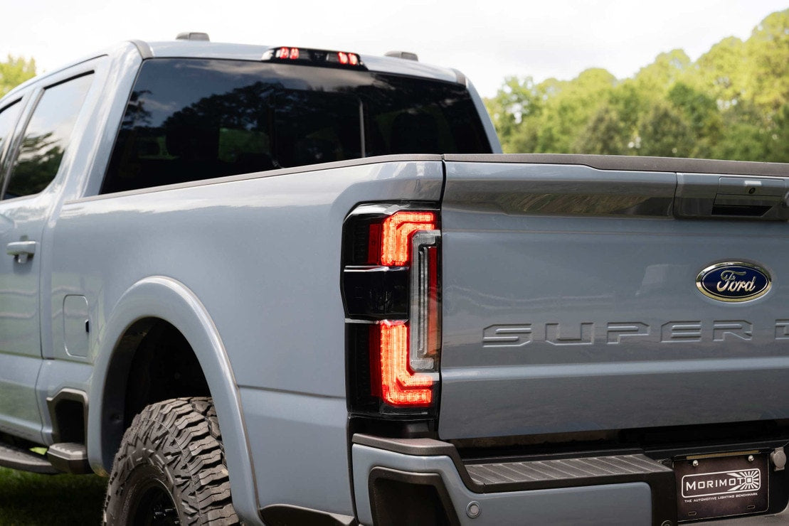 2023-2026+ Ford Super Duty F250 Red Smoked LED Tail Lights