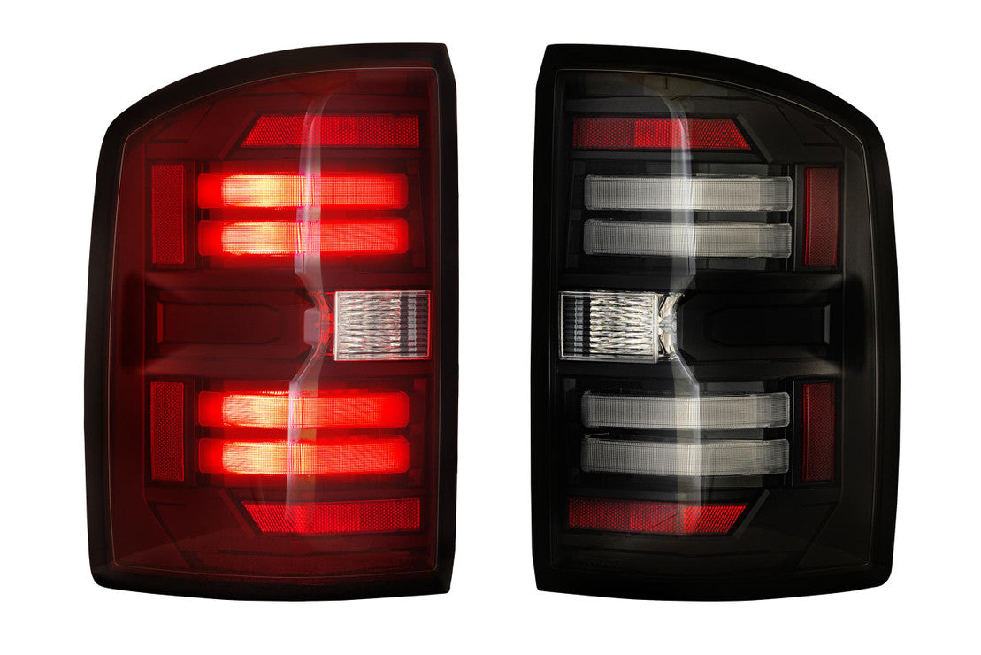 2014-2019 GMC Sierra 1500 2500 Red Smoked LED Tail Lights - Fits all models