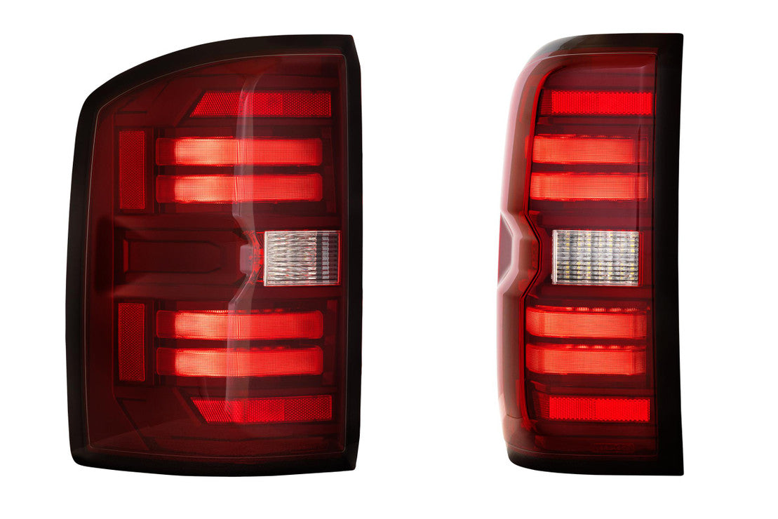 2014-2019 GMC Sierra 1500 2500 Red Smoked LED Tail Lights - Fits all models
