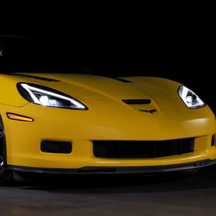 2005-2013 Chevrolet C6 Corvette XB LED DRL Projector Headlights - C8 Design