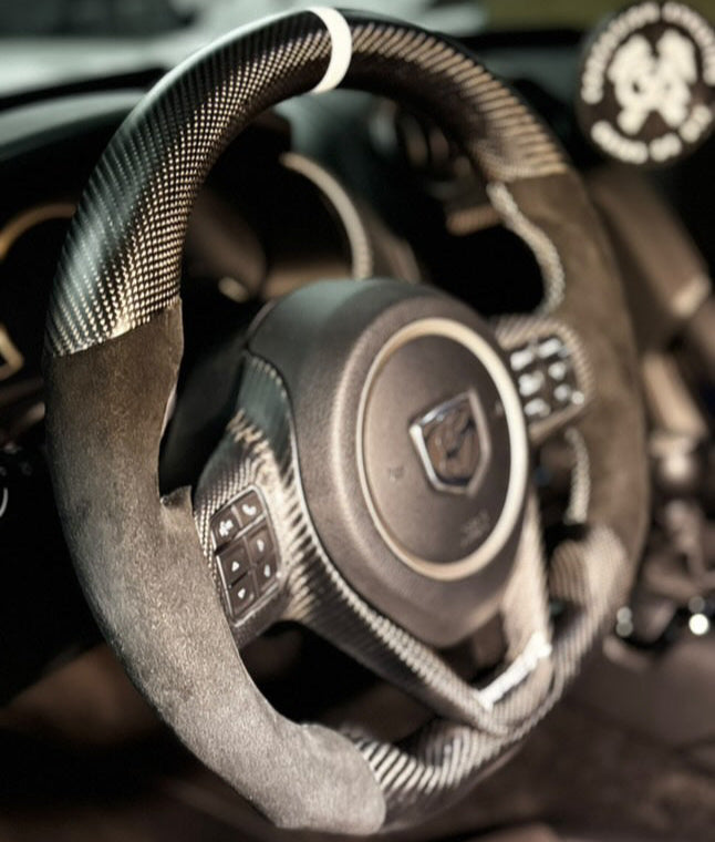 1996-2010 Dodge Viper Custom Carbon Fiber LED Steering Wheel - AutoLEDTech.com