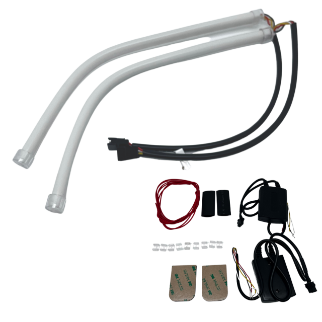 Sequential Switchback White/Amber LED DRL Tube Strips (12"-36")