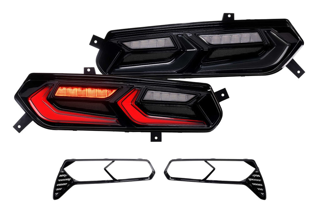 2014-2019 C7 Corvette Red Smoked XB LED Tail Lights Assemblies