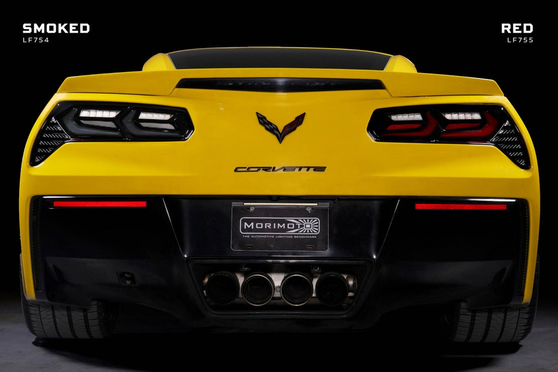 2014-2019 C7 Corvette Red Smoked XB LED Tail Lights Assemblies - AutoLEDTech.com