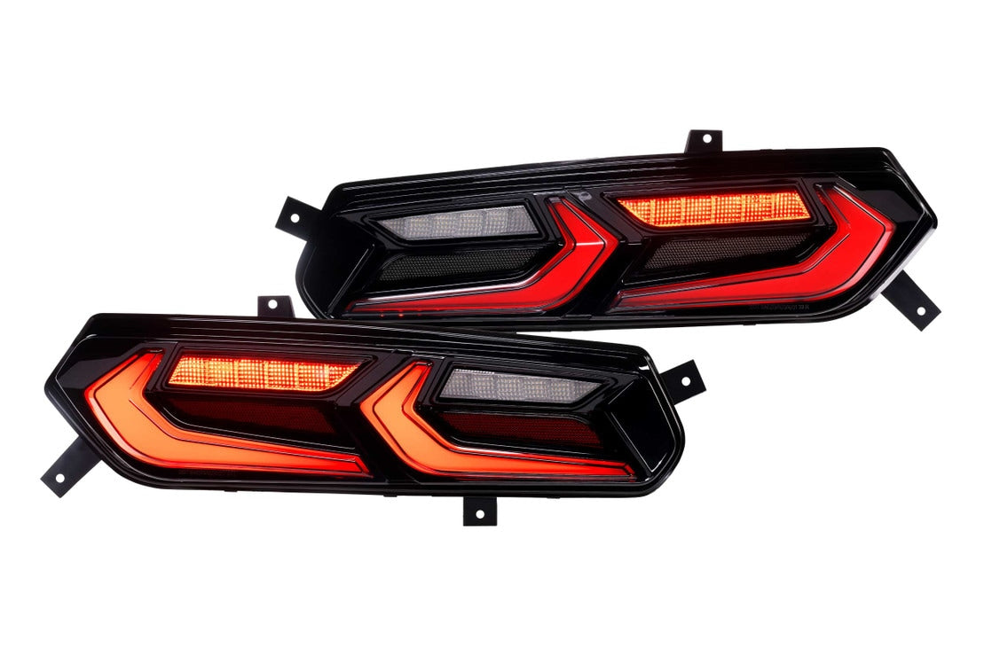 2014-2019 C7 Corvette Red Smoked XB LED Tail Lights Assemblies - AutoLEDTech.com