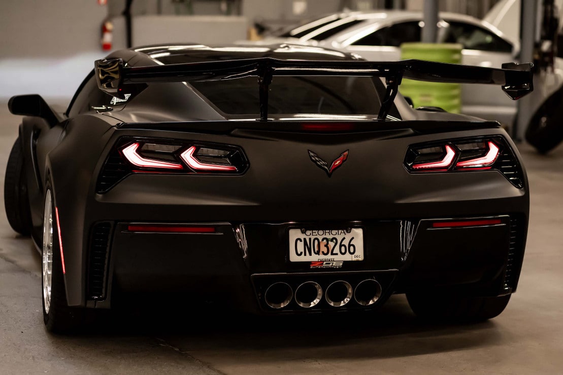 2014-2019 C7 Corvette Red Smoked XB LED Tail Lights Assemblies - AutoLEDTech.com
