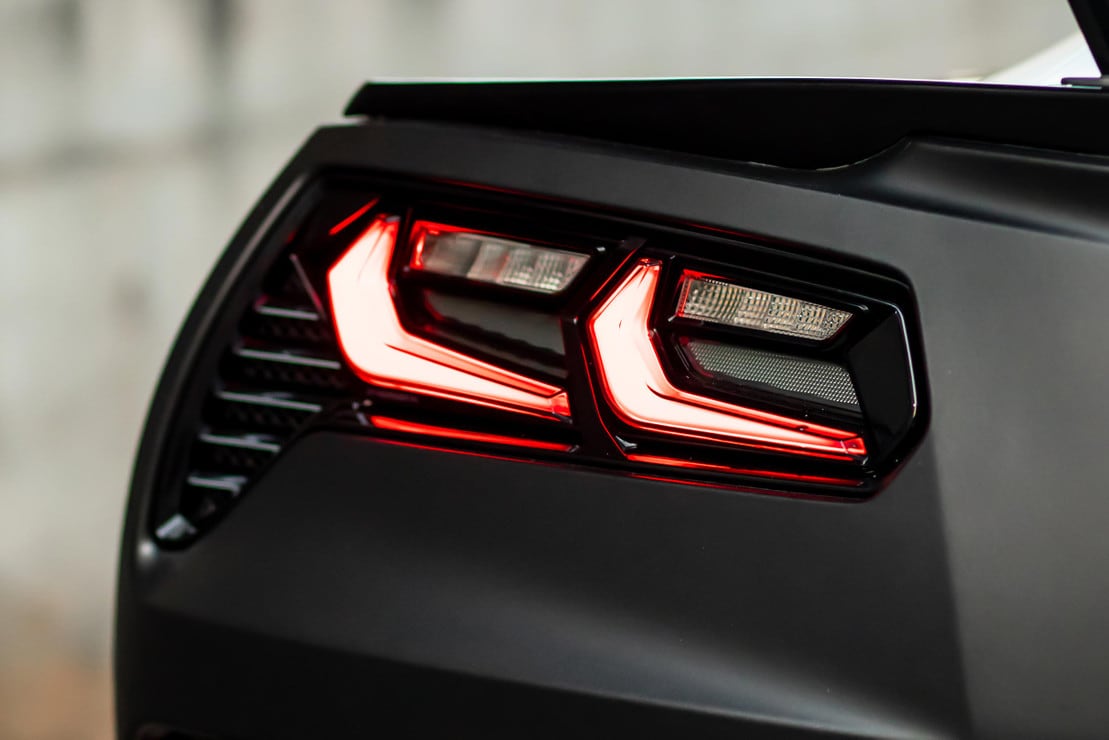 2014-2019 C7 Corvette Red Smoked XB LED Tail Lights Assemblies - AutoLEDTech.com