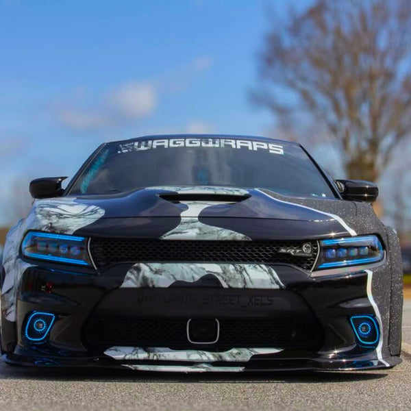2015-2023 Dodge Charger Alpharex RGBW FLOW SERIES LED DRL Headlights