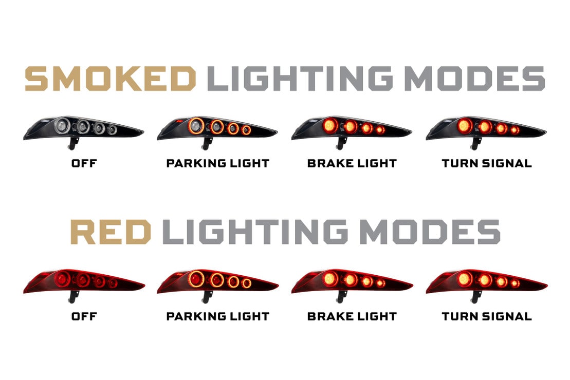 2020+ Toyota Supra Smoked Red XB LED Tail Lights Assemblies