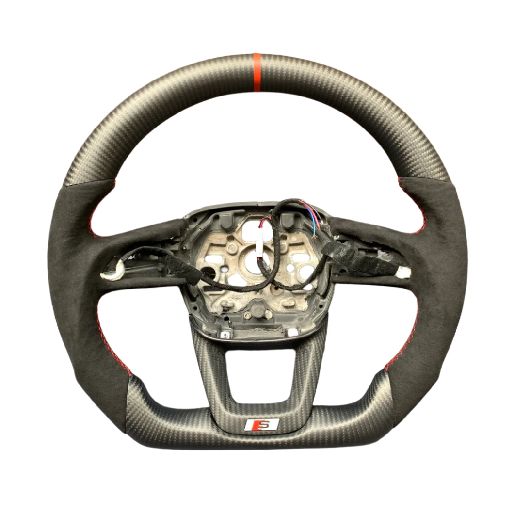 2015-2026+ Audi Q3/Q5/Q7/Q8 Custom Carbon Fiber Steering Wheel - AutoLEDTech.com
