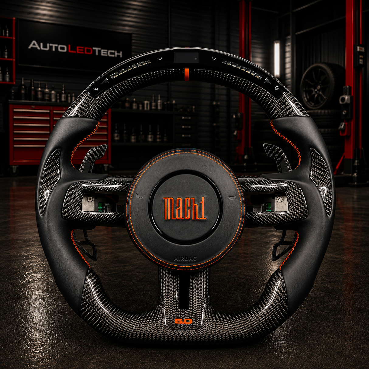 2015-2023 Ford Mustang Carbon Fiber Steering Wheel