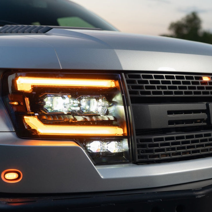2009-2014 Ford F150/Raptor XB EVO LED DRL Projector Headlights - AutoLEDTech.com