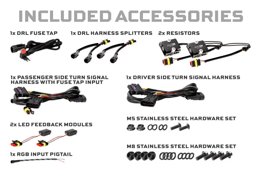 2020+ Jeep JL JT Wrangler Gladiator RGB LED Fender Flare Chop Kit