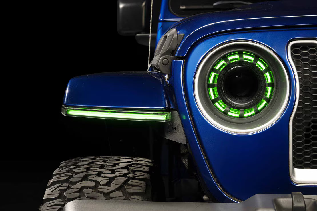 2020+ Jeep JL JT Wrangler Gladiator RGB LED Fender Flare Chop Kit