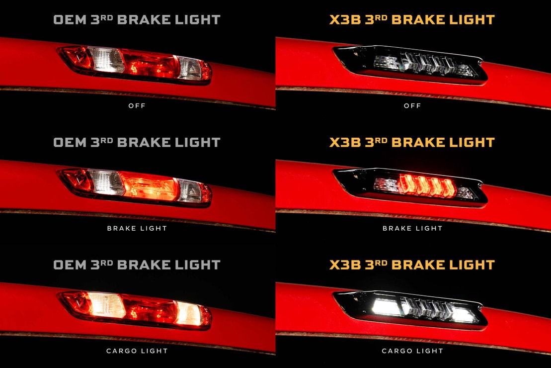 2007-2014 GMC Chevy Sierra Silverado Smoked LED 3rd Brake Light