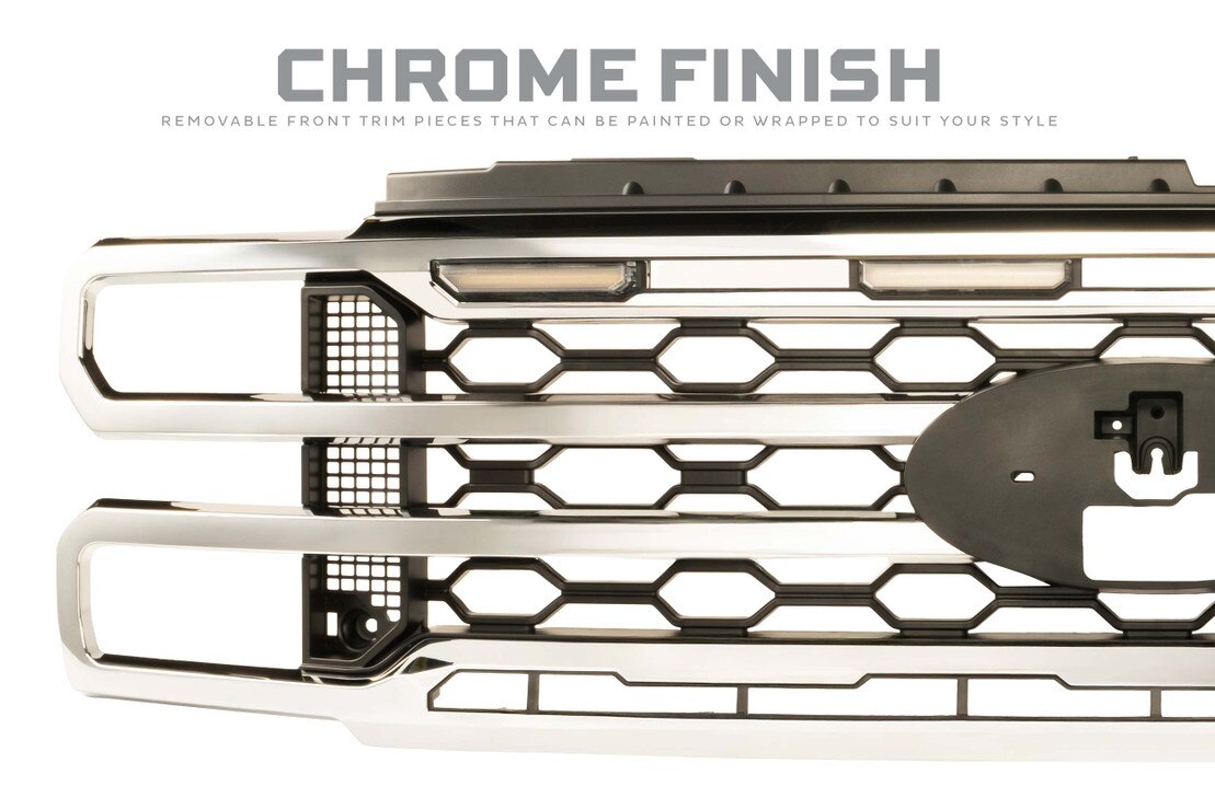 2023-2026+ Ford Super Duty White Amber LED XBG Grill Light Assembly - AutoLEDTech.com