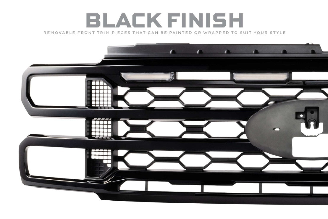 2023-2026+ Ford Super Duty White Amber LED XBG Grill Light Assembly - AutoLEDTech.com