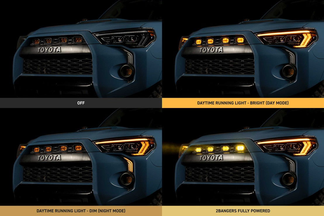2014-2024 Toyota 4Runner Amber LED XBG DRL Grill Light Assembly - AutoLEDTech.com