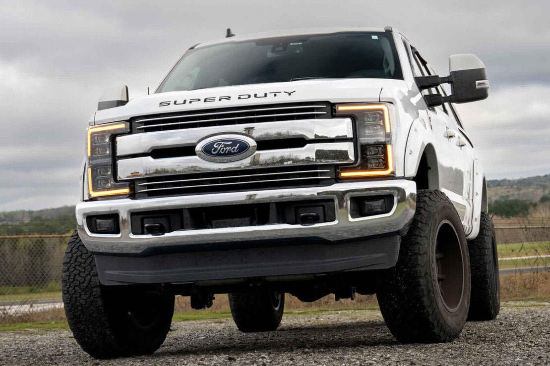 2017-2019 Ford Super Duty XB EVO LED DRL Projector Headlights - AutoLEDTech.com