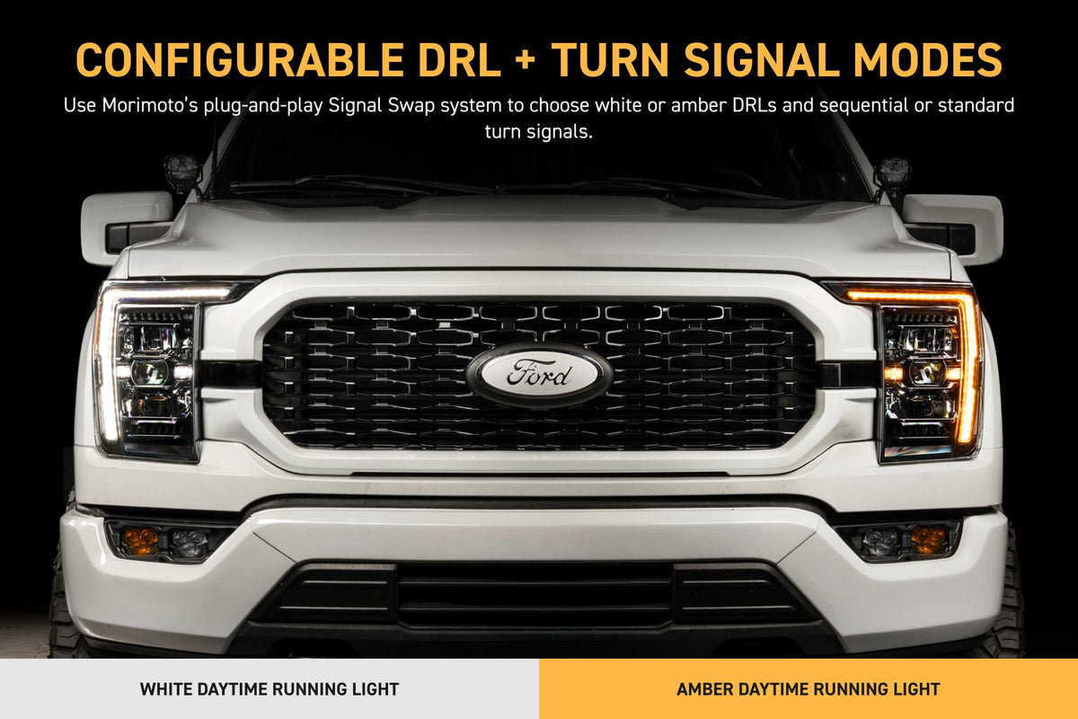 2021-2023 Ford F150 EVO XB LED DRL Projector Headlights