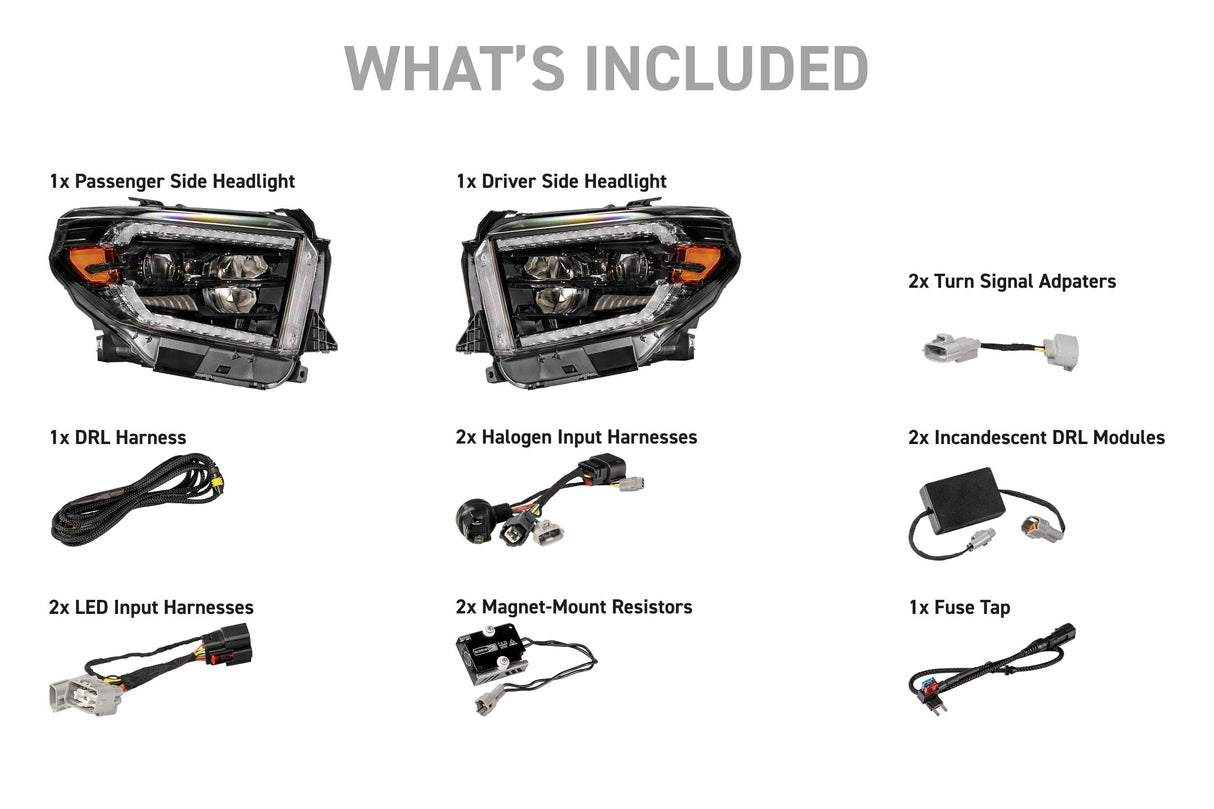 14-21 Toyota Tundra Morimoto XB Evo Hybrid LED Headlights - AutoLEDTech.com