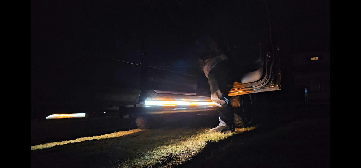 LED Strobe Rocker Lights Running Board Strips (70")