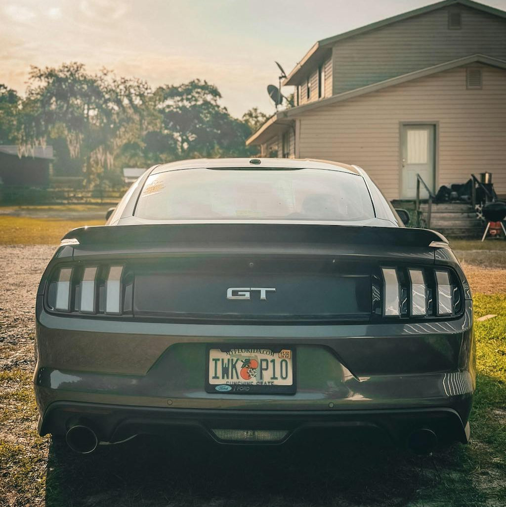 2015-2023 Ford Mustang S550 RGB Flow Smoked Clear LED Tail Lights - AutoLEDTech.com
