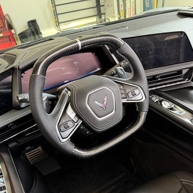 2020-2026+ Chevrolet C8 Corvette Custom Carbon Fiber Steering Wheel