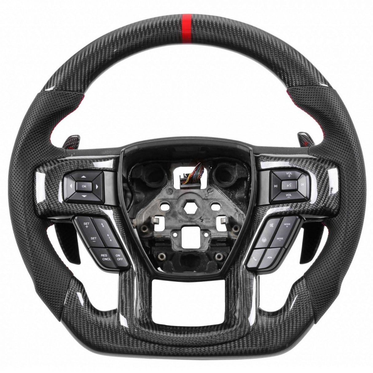 2009-2014 Ford Raptor & F150 Custom Carbon Fiber Steering Wheel w/ LED Display - AutoLEDTech.com