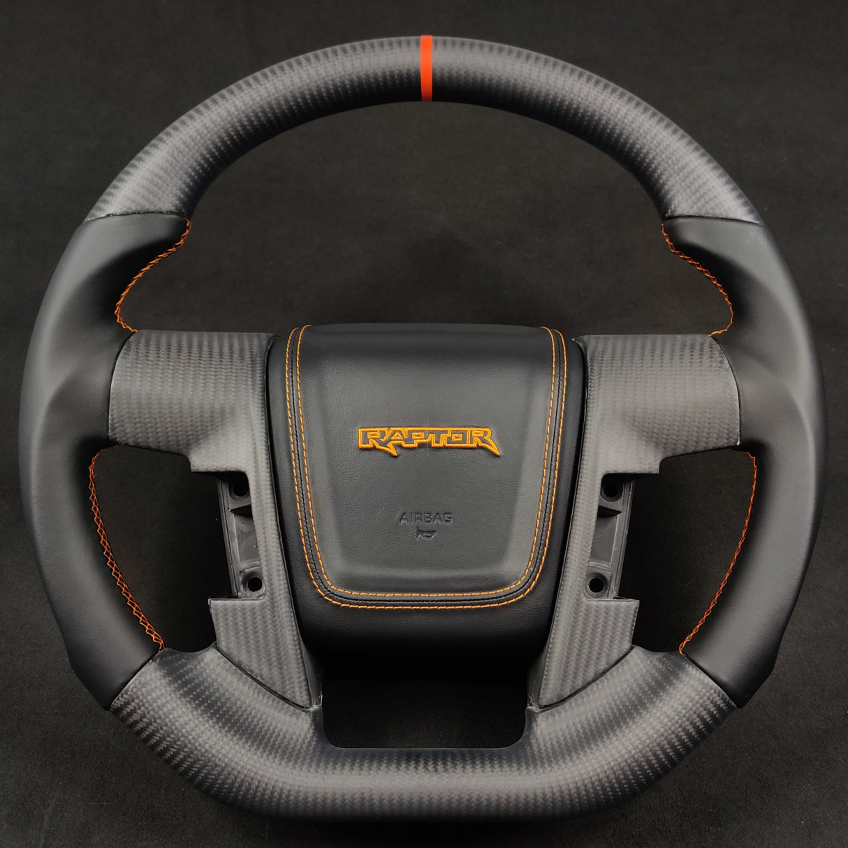 2009-2014 Ford Raptor & F150 Custom Carbon Fiber Steering Wheel w/ LED Display - AutoLEDTech.com