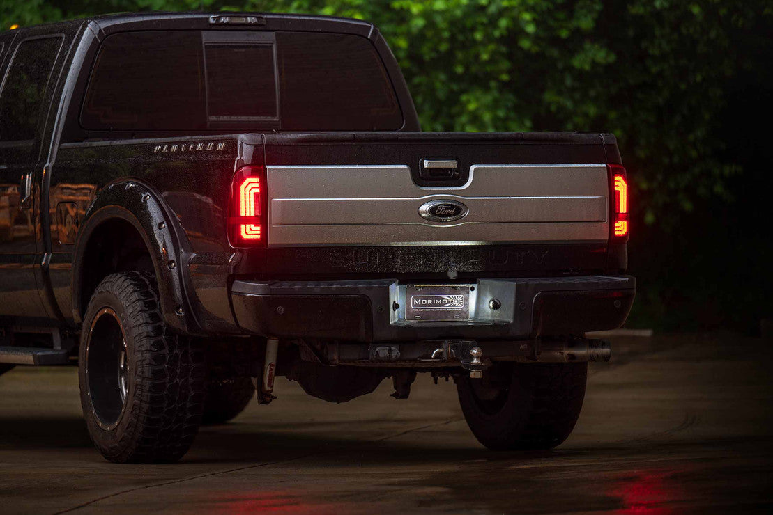 1999-2016 Ford F250 F350 Super Duty Red Smoked LED Tail Lights - AutoLEDTech.com