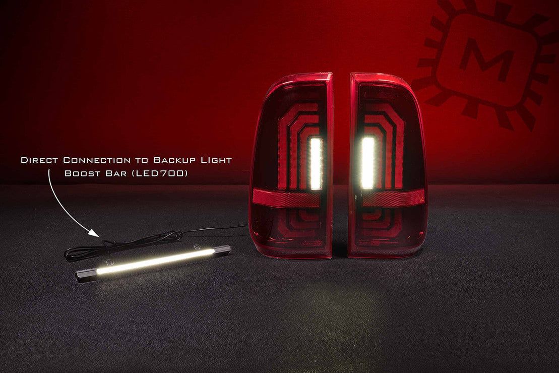 1999-2016 Ford F250 F350 Super Duty Red Smoked LED Tail Lights - AutoLEDTech.com
