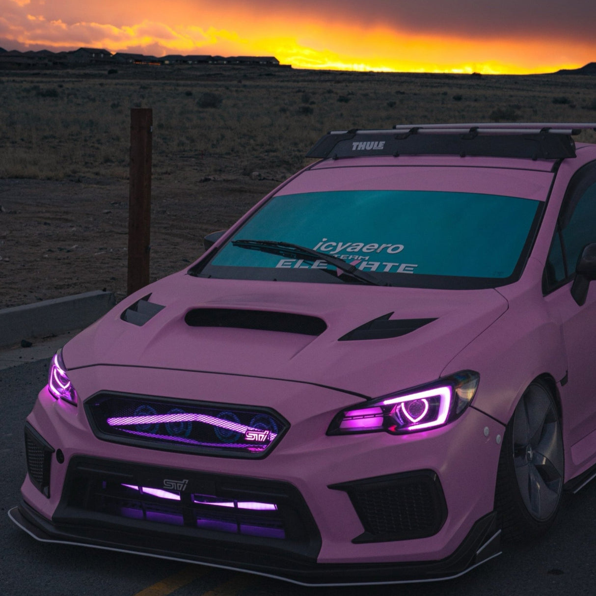 2000-2021 STI RGBW Flow Series LED Badge Emblem - Lit Logos - AutoLEDTech.com