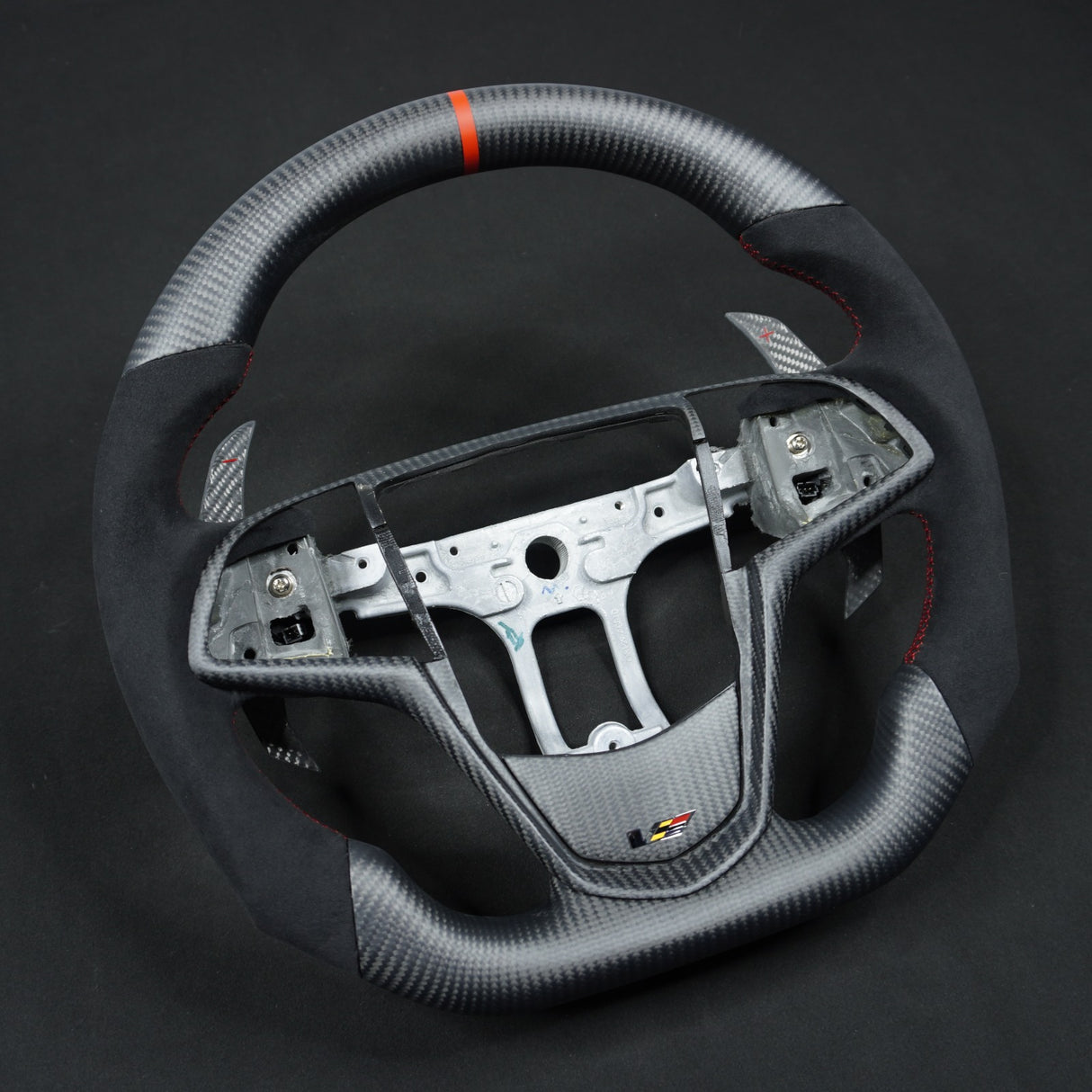 2013-2020 Cadillac CTS/ATS Carbon Fiber LED Steering Wheel - AutoLEDTech.com