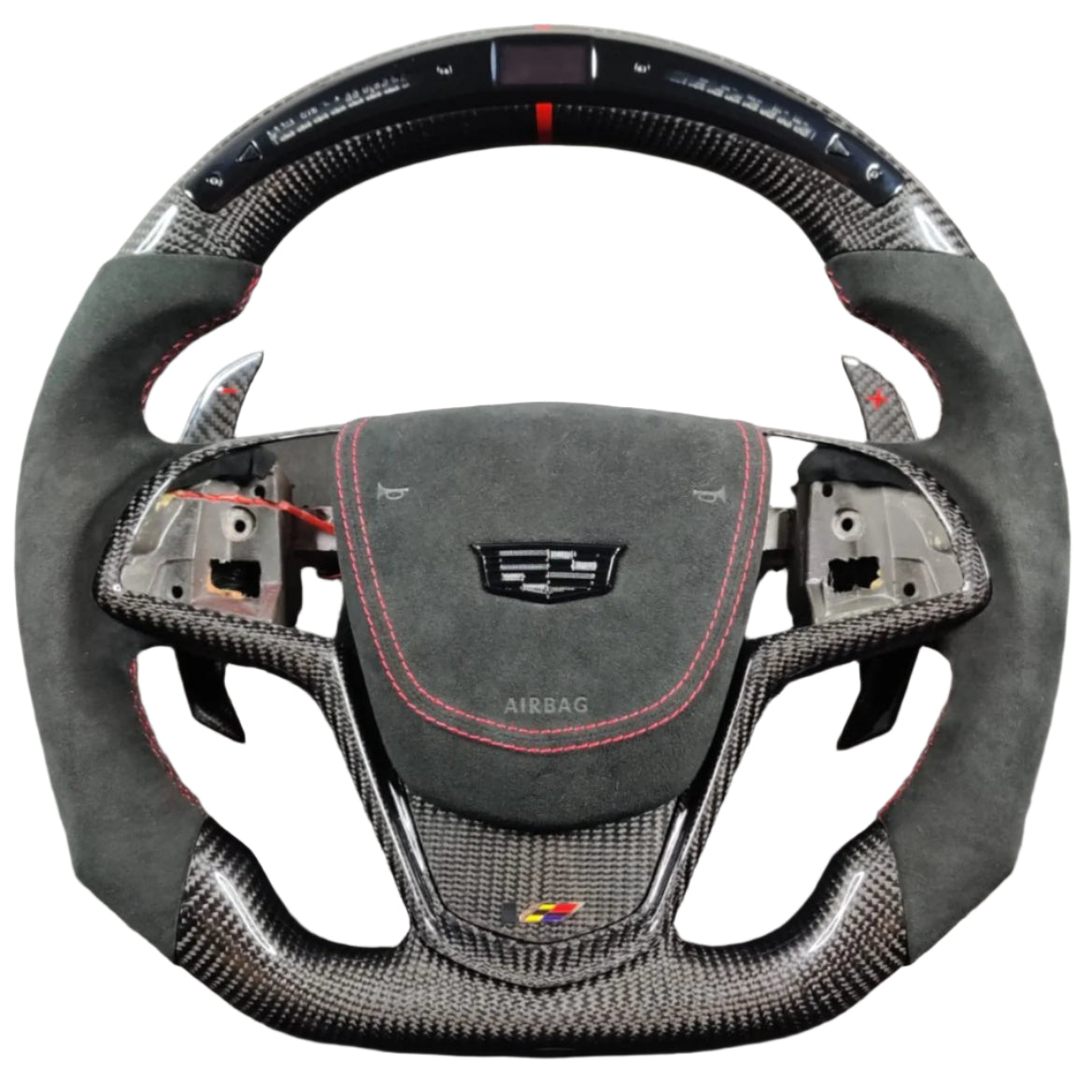 2013-2020 Cadillac CTS/ATS Carbon Fiber LED Steering Wheel - AutoLEDTech.com
