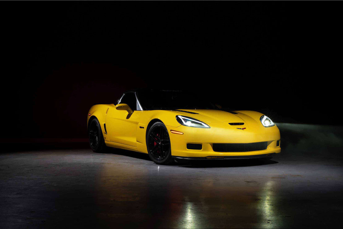 2005-2013 Chevrolet C6 Corvette XB LED DRL Projector Headlights - C8 Design - AutoLEDTech.com