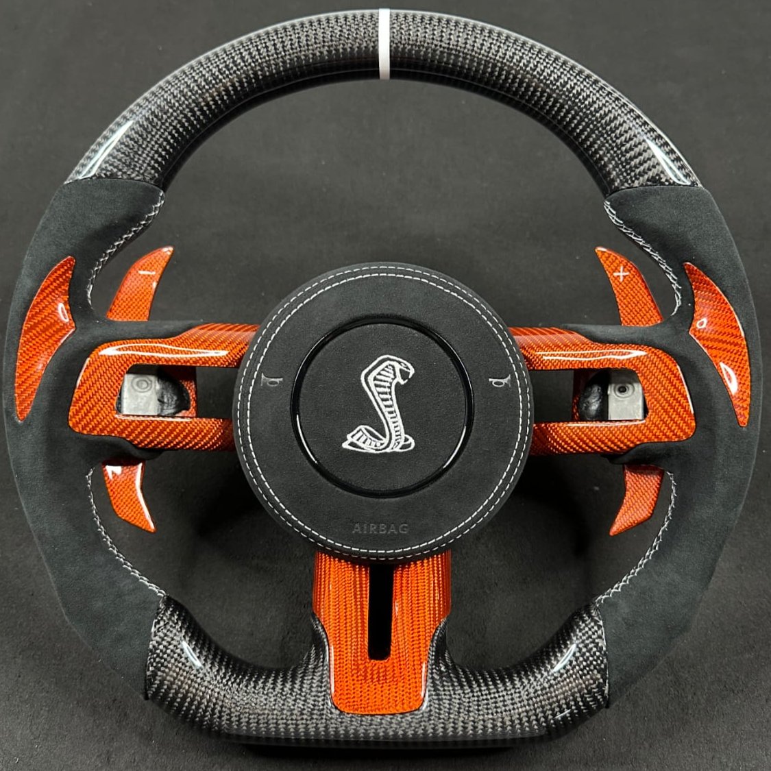 2005-2014 Ford Mustang Carbon Fiber Steering Wheel - AutoLEDTech.com