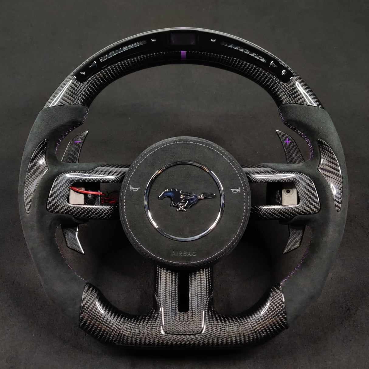 2005-2014 Ford Mustang Carbon Fiber Steering Wheel - AutoLEDTech.com
