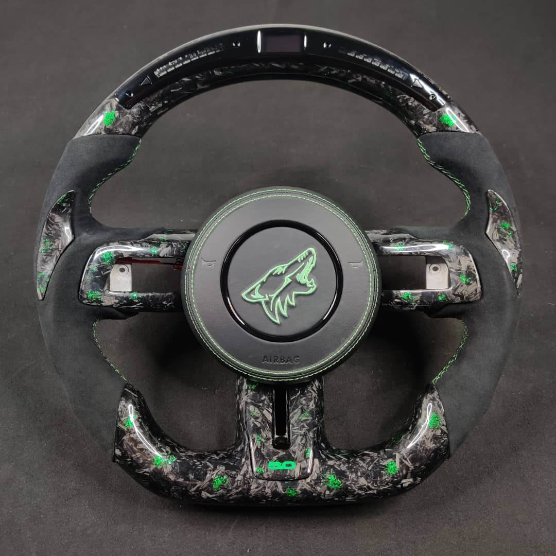 2005-2014 Ford Mustang Carbon Fiber Steering Wheel - AutoLEDTech.com