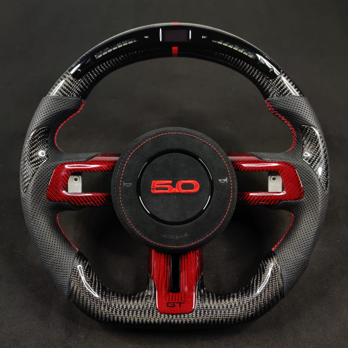 2005-2014 Ford Mustang Carbon Fiber Steering Wheel - AutoLEDTech.com