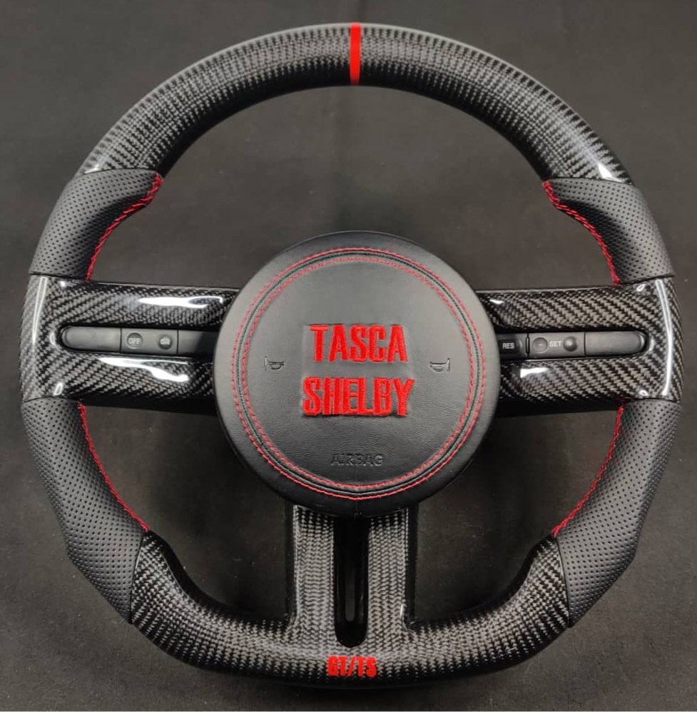 2005-2014 Ford Mustang Carbon Fiber Steering Wheel - AutoLEDTech.com